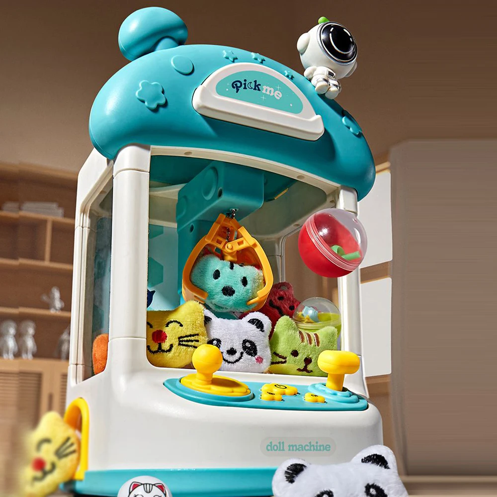 Claw Machine for Kids Home  Game Machine Candy Vending Grabber Prize Dispenser  with LED Light & Adjustable Sound for Boys