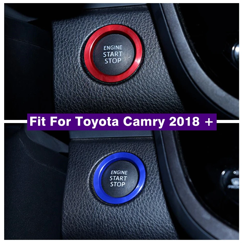 

Engine Start Stop Push Keyless Button Switch Decoration Ring Cover Trim Fit For Toyota Camry 2018 - 2023 Car Accessories