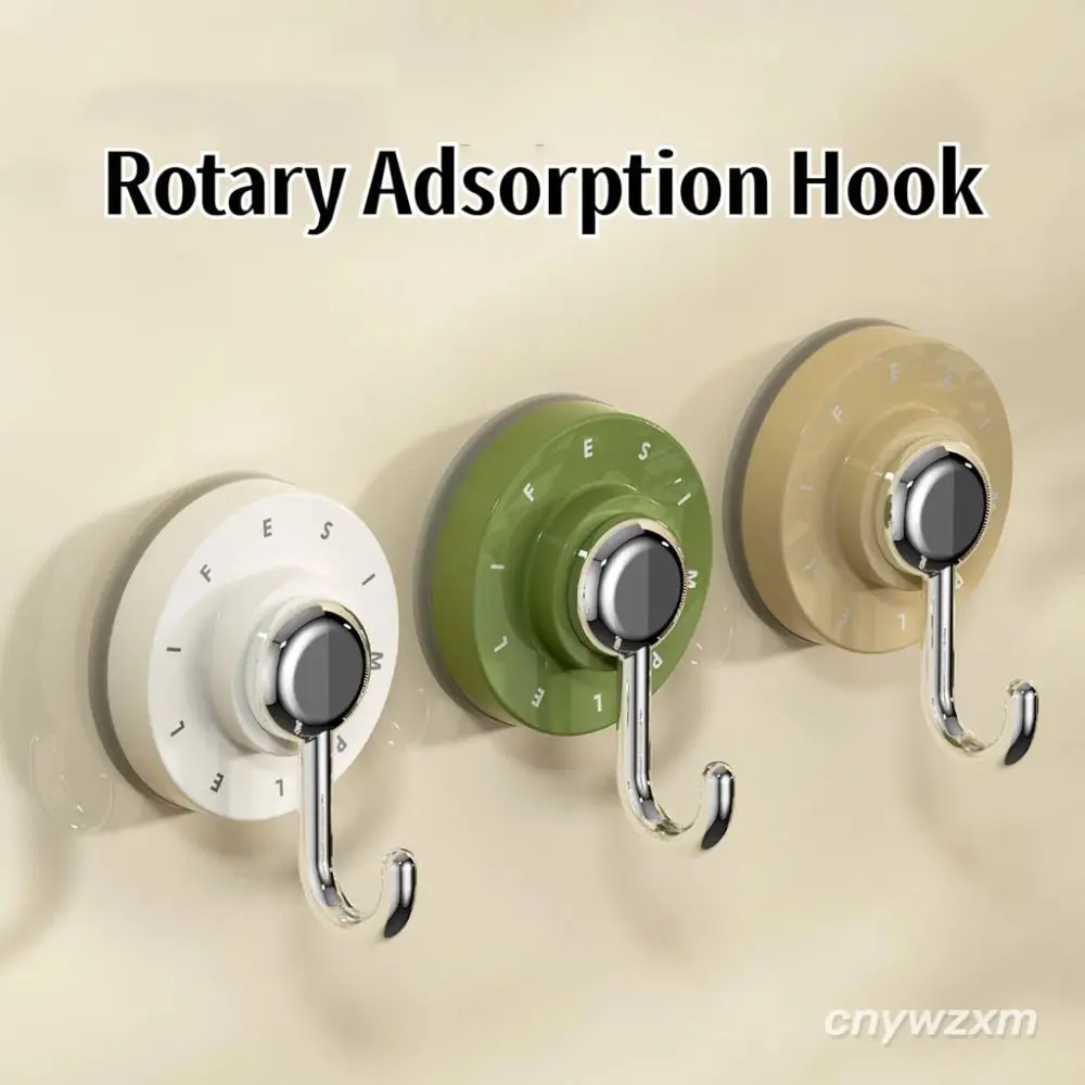 Gifts Rotary Suction Cup Hooks Punch Free Traceless Hat Towel Hook Strong Vacuum Sticky Hooks