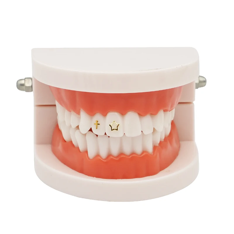 3Pcs/box Dental Tooth Ornaments Teeth Jewelry Gems Kit with Box Metal Tooth Gems Decorative Jewelry Dental Teeth Decorations