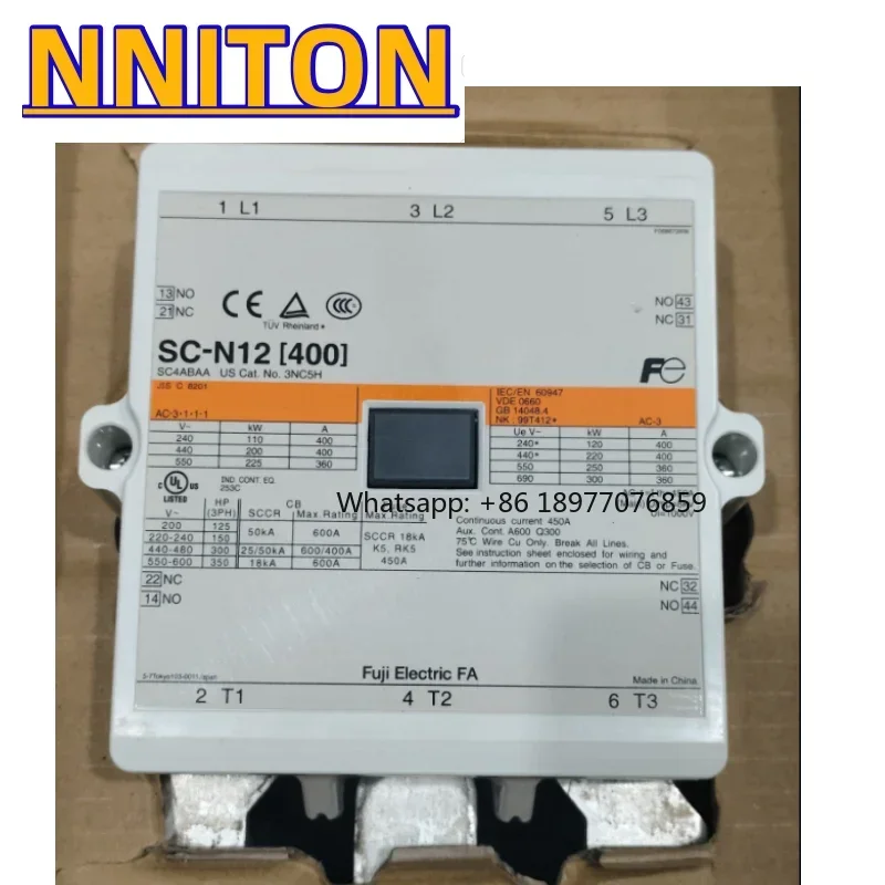 Sc-N12 400 450A Magnetic Contactor 3 Pole AC Electric Power Relay Switch Industrial Control Motor Starter Component