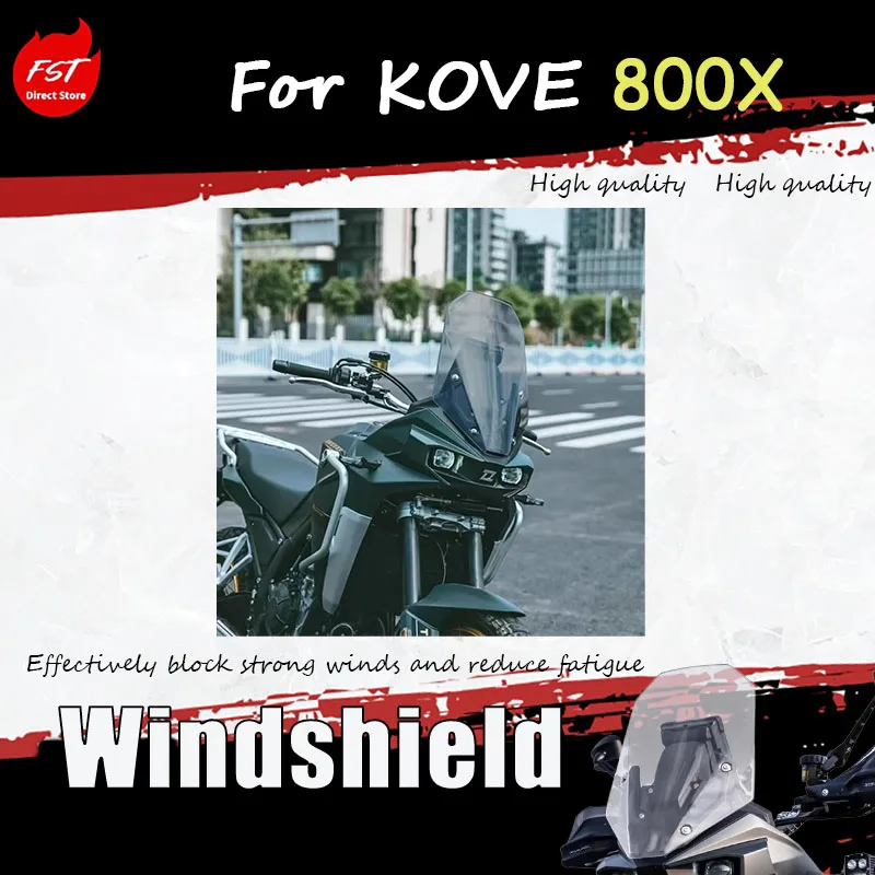 

For Kove 800X Modified Windshield Front Windshield Heightened Guarding Panel Rain Shield Accessories