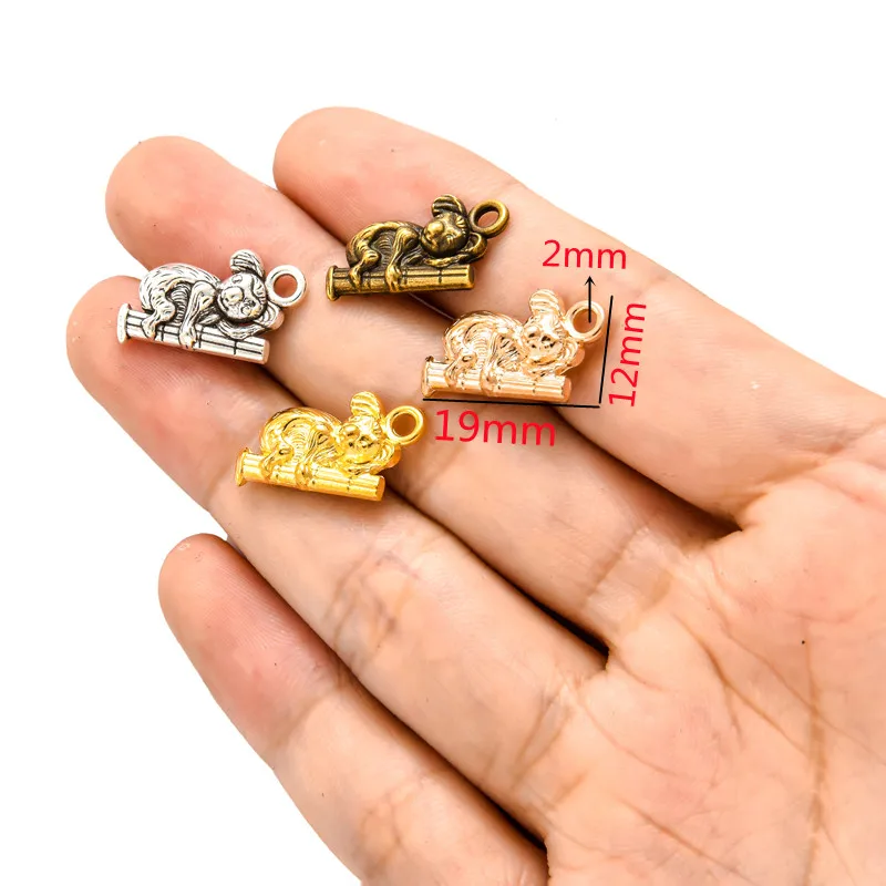 10pcs Charms 4 Color Koala Bear 19x12mm Cute Animal Bracelet Keychains Necklace Pendant Jewelry Making DIY Handmade Craft D9329