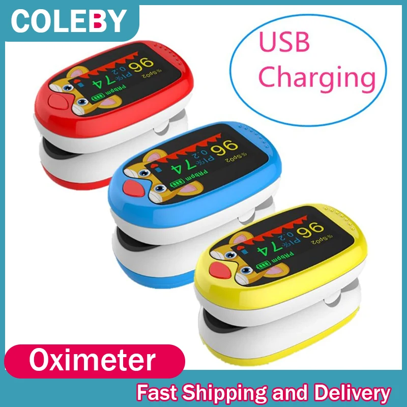 10PCS Infant Finger Pulse Oximeter Pediatric Blood Oxygen Saturation Meter Neonatal children kids Rechargeable Oximetro SPO2