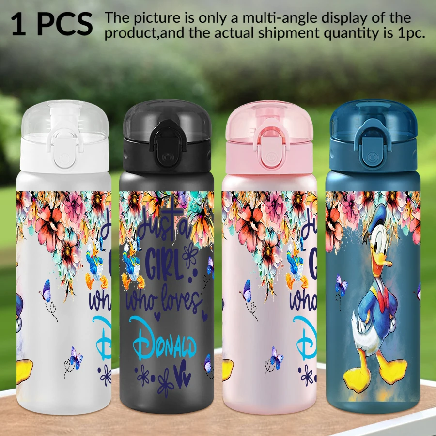 

1Pc Disney Donald Duck Sunflower Pattern 26oz Plastic Water Bottle Outdoor Sports Water Cup Birthday/Homecoming Gift