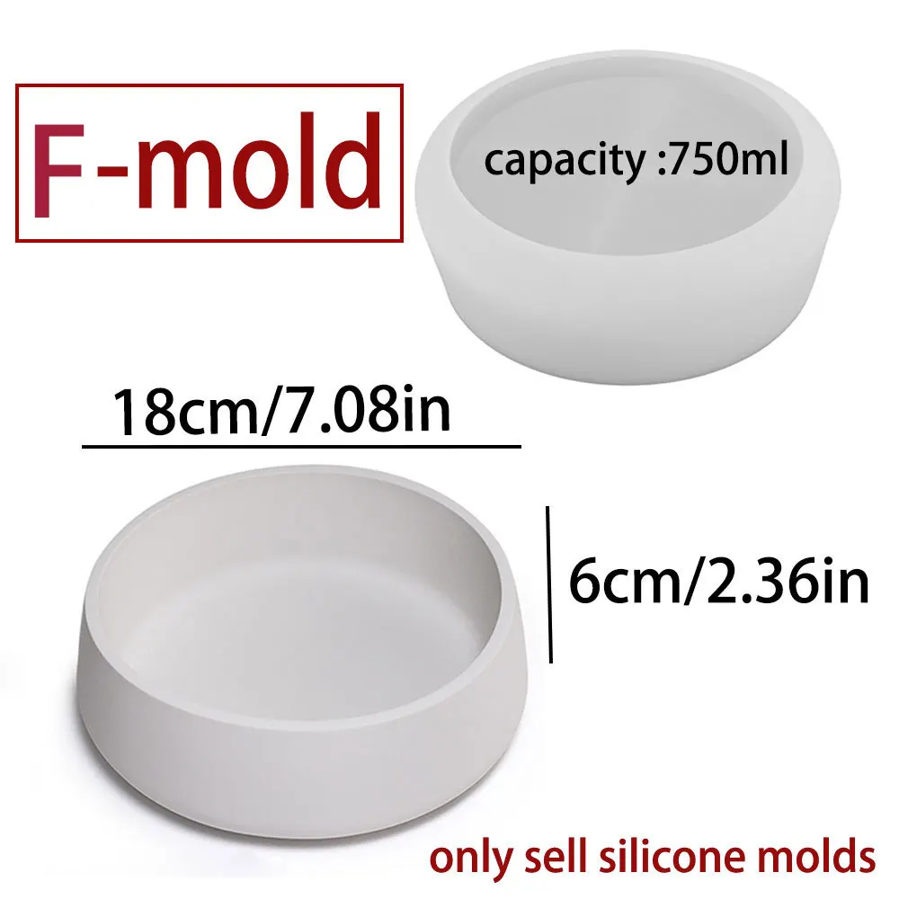 hemispherical Cement Candle Bowl Mold DIY Fish Tank Candle Vessel Outdoor Flowerpot Concrete Casting Mould