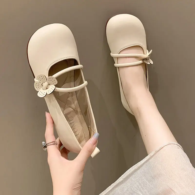 

Vintage elegant loafers soft flats women‘s shoes new summer dressy ballet flats woman designer mary jane lolita shoes strappy