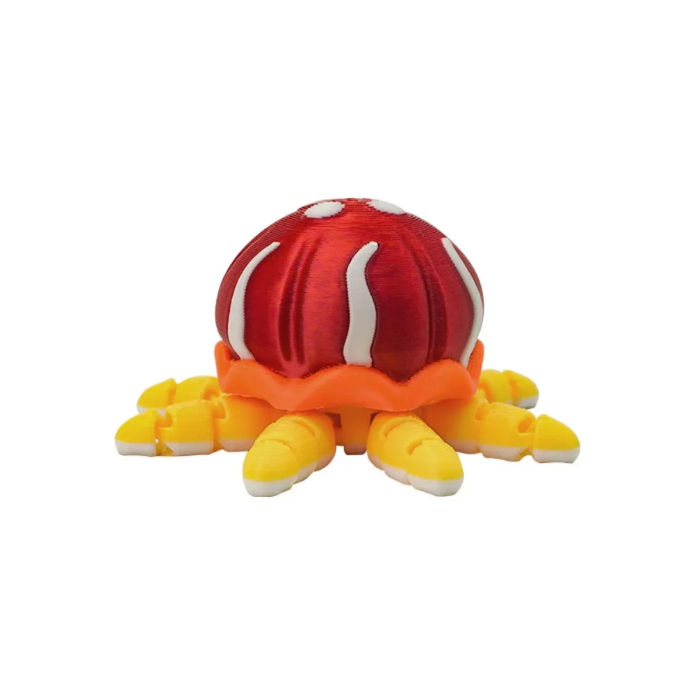 

Simulation Movable Jellyfish Ornament Plastic Model Doll 3D Printed Jellyfish Toy Novelty Collection Multi Joint Animal Toys