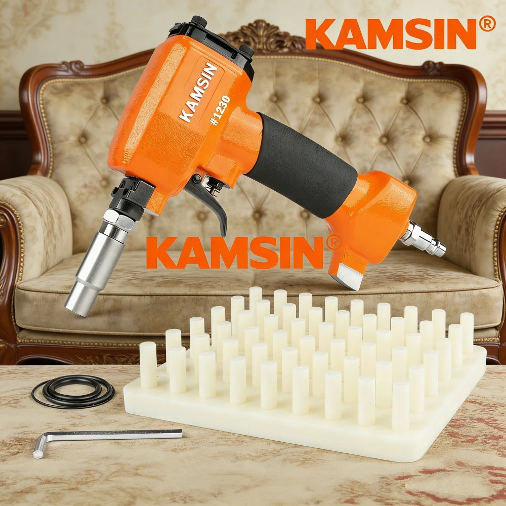 KAMSIN Pneumatic pin gun Pneumatic Decorative Pin Nailer 1170-2030  Finish Upholstery Tacks Stapler for Furniture