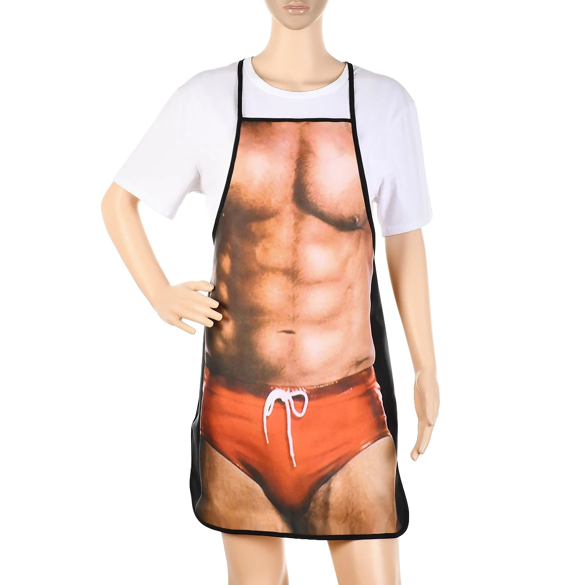 Sexy Apron Novelty Muscle Man Kitchen Cooking Grilling Apron Funny Creative Thanksgiving Christmas Gift for Men