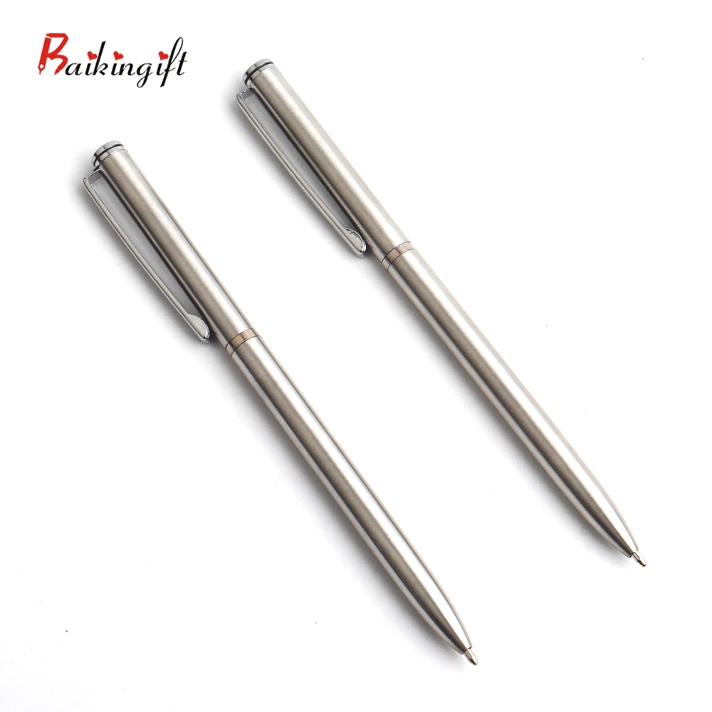 Metal Ballpoint Pen Full Metal Material Rotating Style Ball Pens For School Office Ink Colors Black Blue Writing 0.7mm