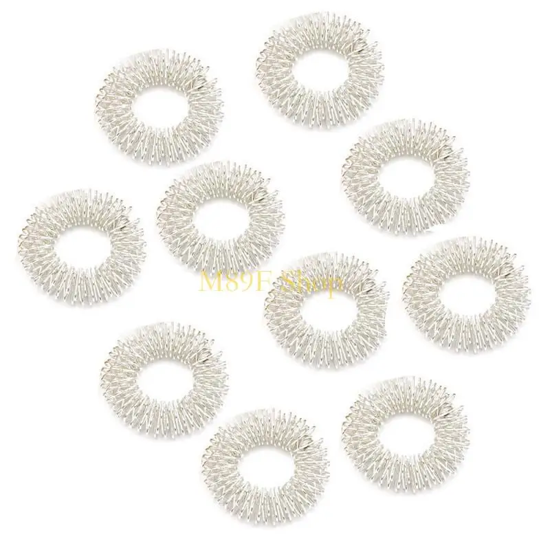 

M89F массажные кольца для пальцев тела, кольцо для акупунктуры для здравоохранения, позолоченное/посеребренное, Co.