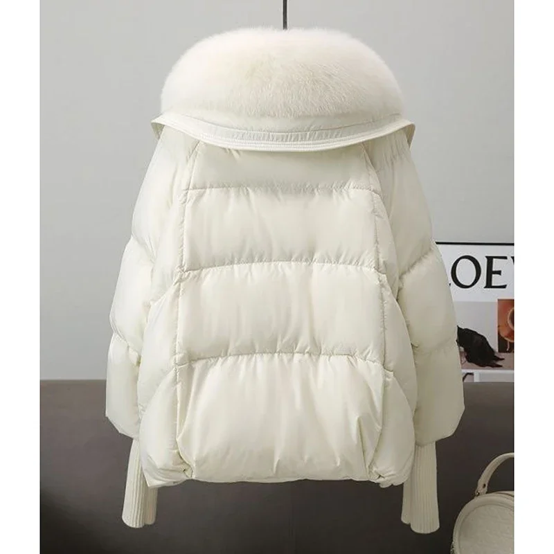 Verdicken Warme Daunen Baumwolle Jacke frauen Winter Neue Spleißen Winddicht Casual Mantel Weibliche Pelz-kragen Mäntel Baumwolle Parkas