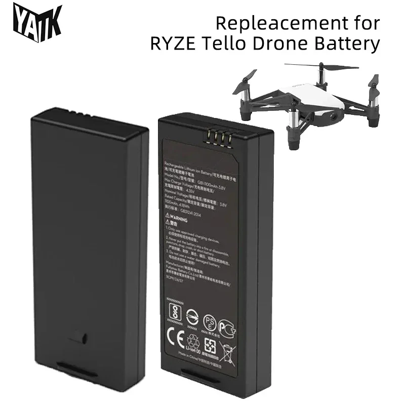 Voor DJI Tello Drone Batterij 3.8V 1100mAh Oplaadbare LiPo Cellen RYZE Intelligente Vliegtuigen RC Quadcopter Uav Onderdelen Accessoire