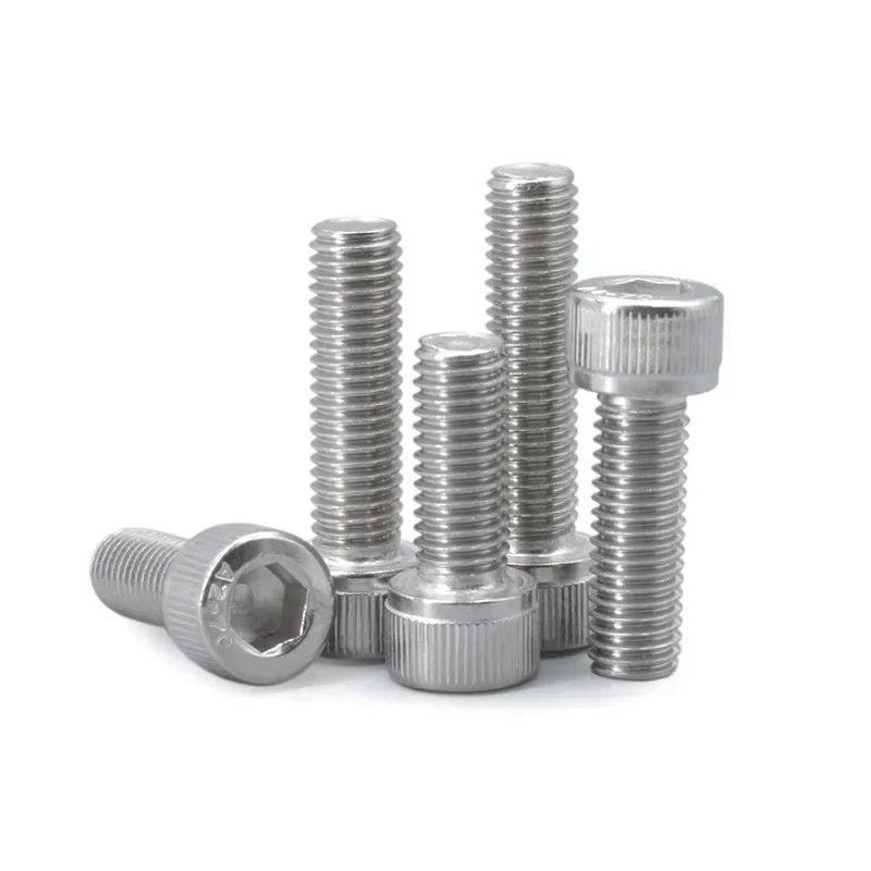 100pcs DIN 912 M4 M5 M6 Allen Bolt ,A2 304 Stainless Steel Hex Socket Cap Screws Hexagon Socket Head L=8-50mm Fasterner hardware