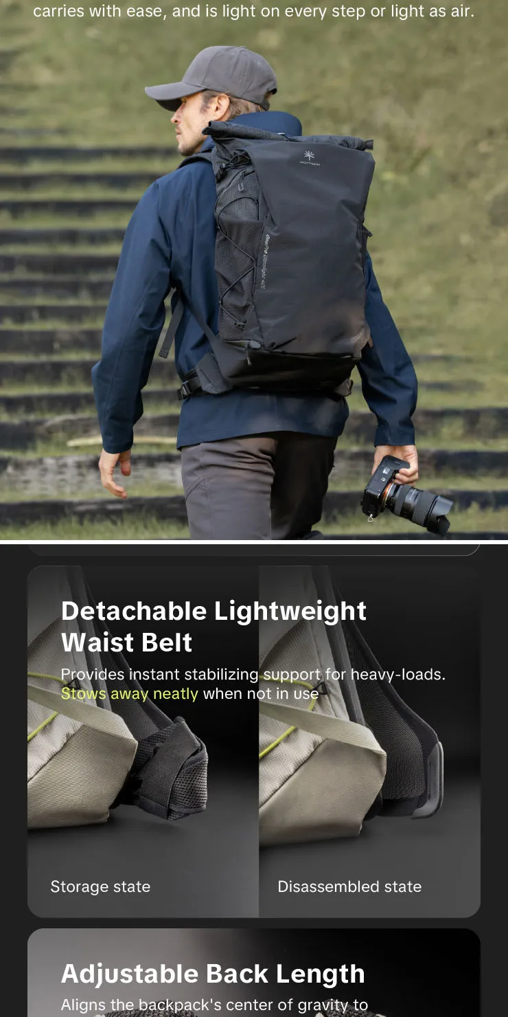 PGYTECH OnePro Ultraleichter Kamera-Rucksack Erweiterbare Kameratasche für Fotografen Outdoor-Reisen mit Regenschutz – Detail 3