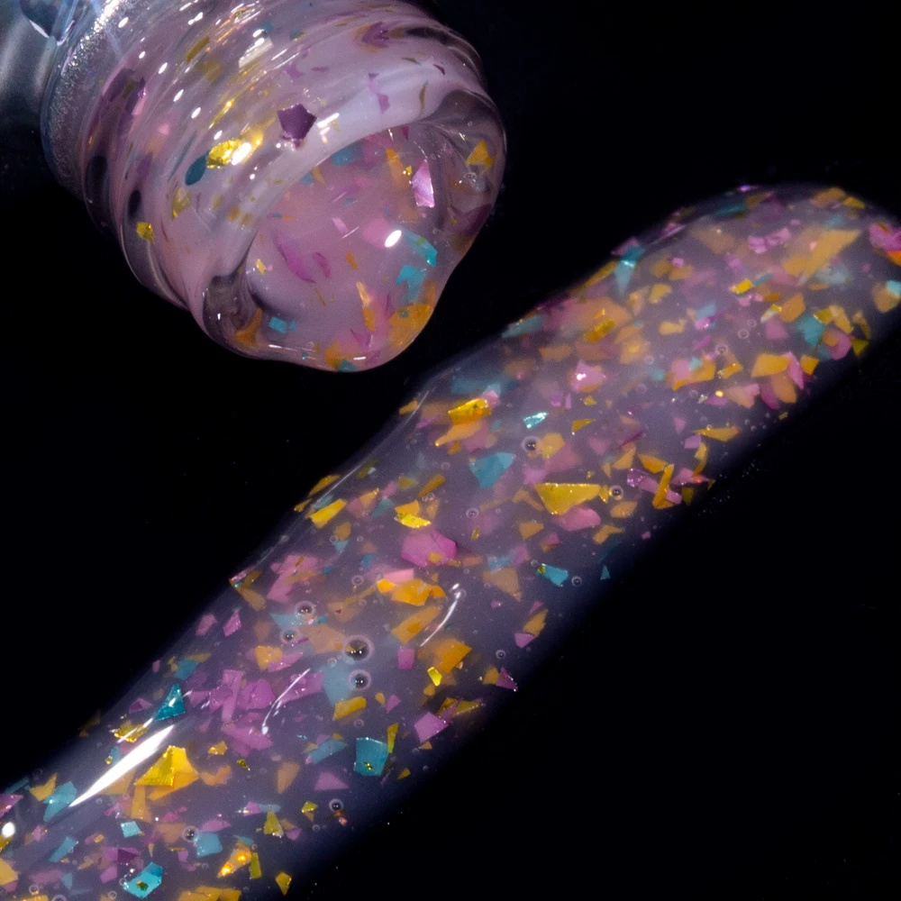 كوديس جل الشتاء المطاط قاعدة هلام مسمار البولندية ندفة الثلج الترتر بريق قاعدة هلام الورنيش شبه دائم الأشعة فوق البنفسجية مانيكير رسومات أظافر #3