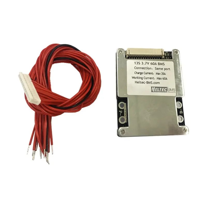 48V BMS 13S 60A Keseimbangan 3.7V Li-ion Baterai Papan untuk 48V Sepeda Listrik dan Listrik alat Dalam 1200W