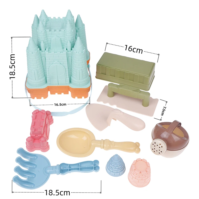 Cuchara de arena para niños de 3/8 piezas, juguete familiar de verano, diversión al aire libre, caja de arena de playa y juego de cubo de castillo.
