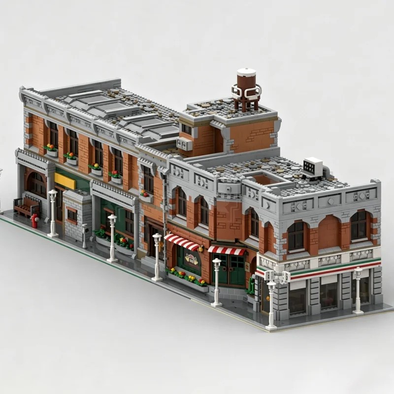 New 10451Pcs City Hot Selling Street View Moc Modular Friends Bundle Model Building Blocks Diy Creative Ideas Toys Birthday Gift