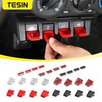 TESIN Car Window Lift Switch Button Decoration Cover for Suzuki Jimny JB74 2019 2020 2021 2022 2023 2024 Up Interior Accessories