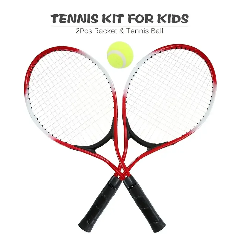 

1pair Tennis Rackets With 1pc Tennis Ball & 1pc Bag, For Outdoor Sports, Tennis Playing, Friends And Family Entertainment