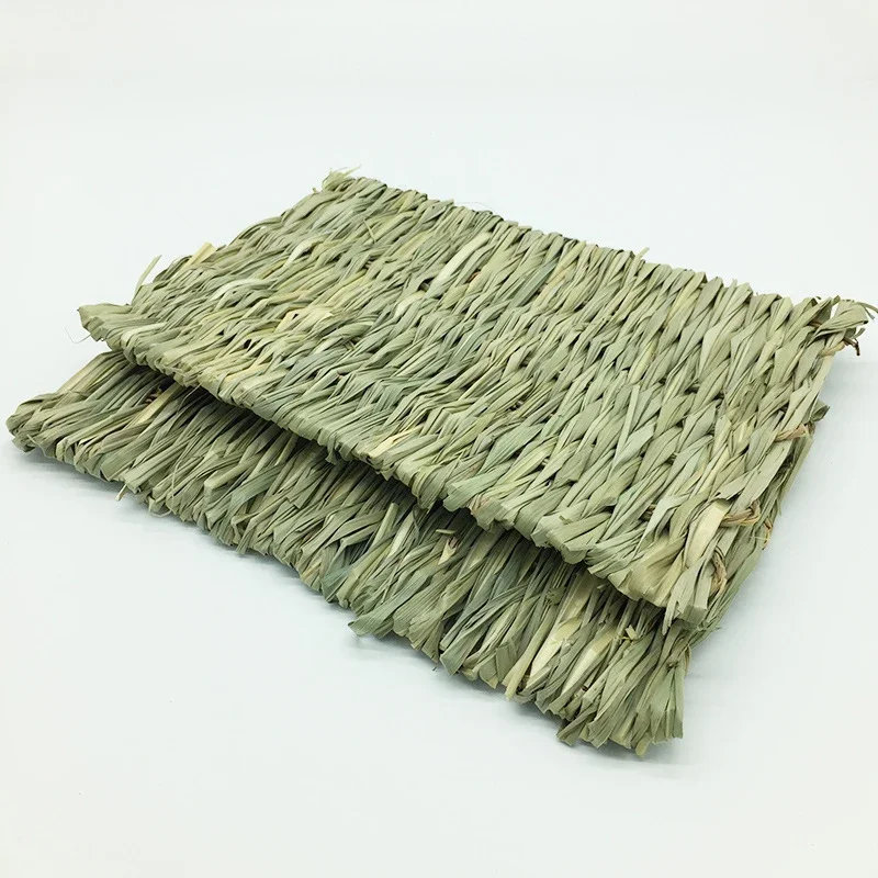 Handmade Straw Woven Pet Chew Mat Pad Pet House Cage Accesso