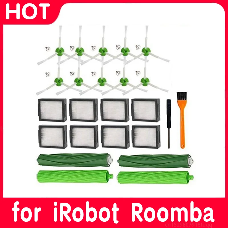 مكنسة كهربائية رئيسية مع فرشاة جانبية وفلتر hepa لـ irobot roomba j7 + i7 + i3 + i3 + i4 + i6 + i6 + i8 i8 + e5 e6 e7