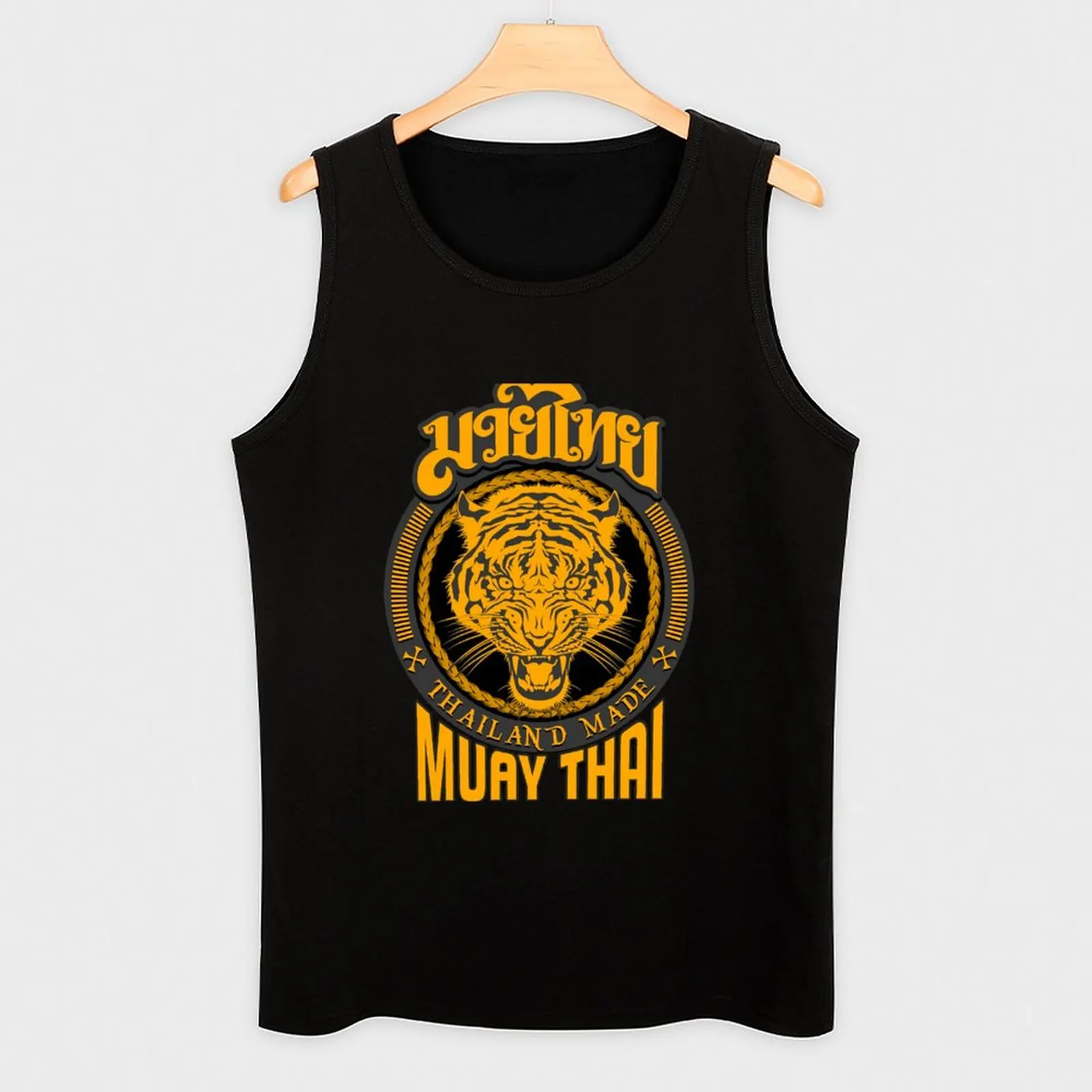 تي شيرت تايلاندي للرجال ، نمر تايلاندي ، شعار فنون الدفاع عن النفس ، تي شيرت أنيمي