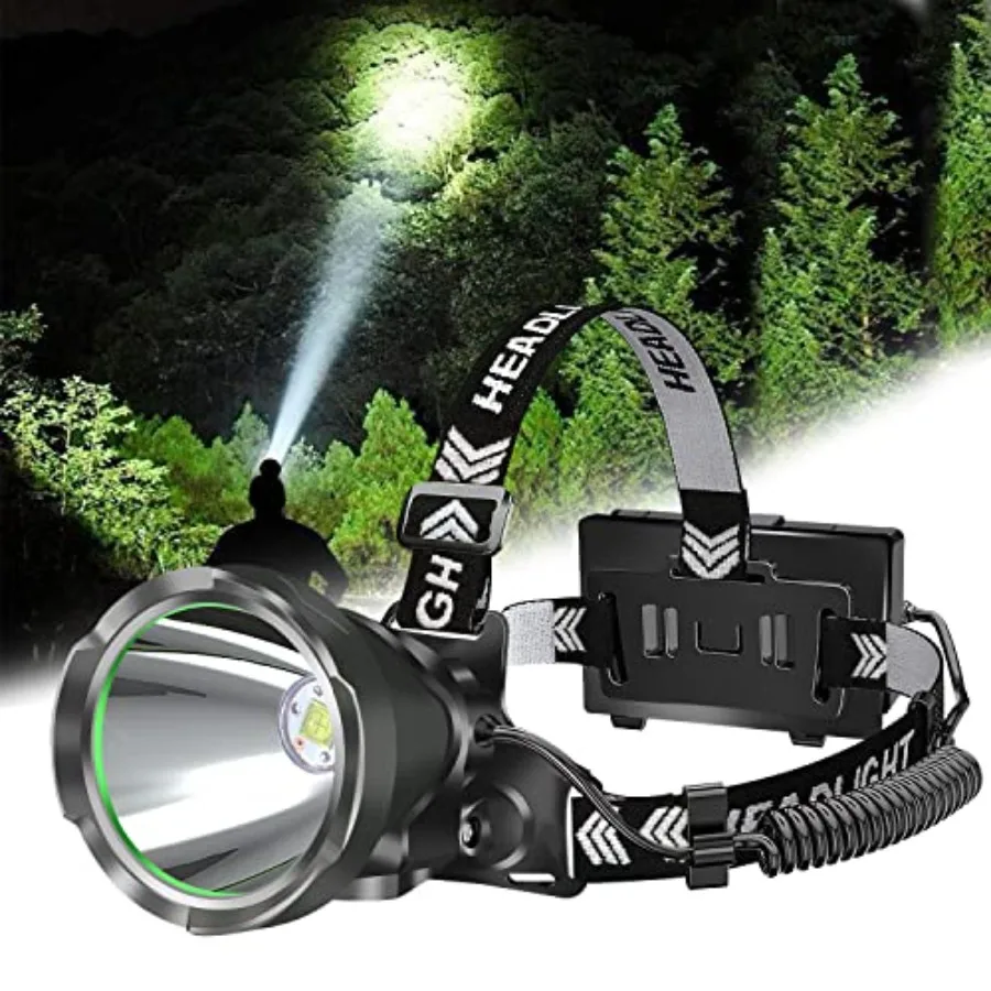 Rechargeable HeadlampHeadlamps for Adults Flashlight Headlamp with 8 Modes IPX6 Waterproof Head Lamp for Hunting Hiking Running