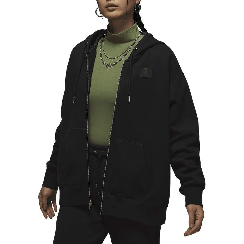 Giacca con cappuccio da esterno casual allentata da donna originale Nike JORDAN FZ1251-010