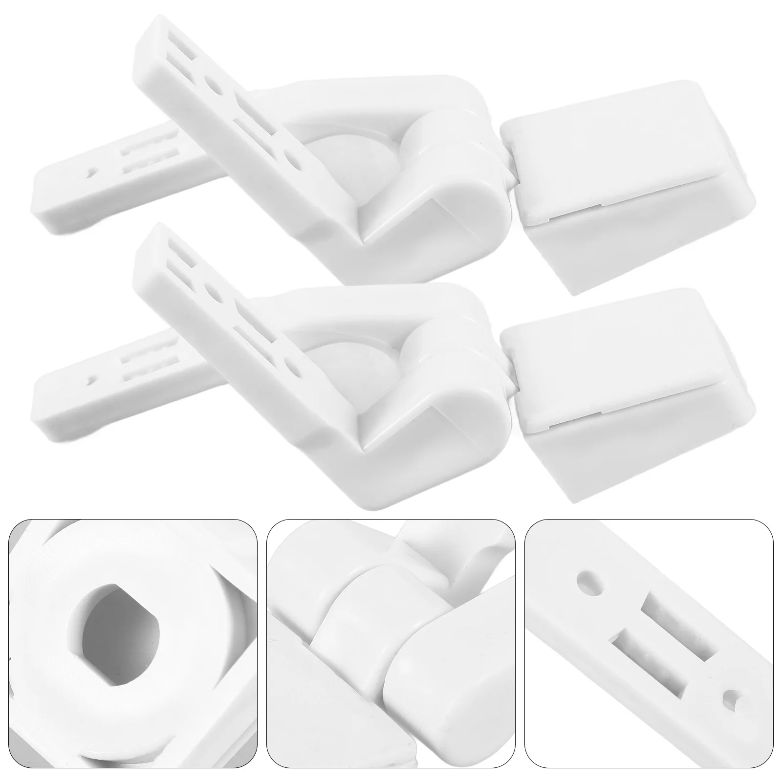 

1Pair Toilet Seat Hinge Replacement Kit Heavy Duty Plastic Hinges with Screws Nuts Fast Installation for Standard Toilets