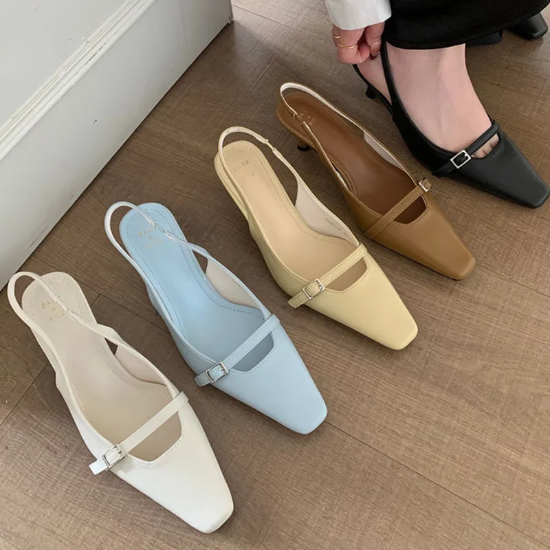 

Женская обувь на мелком каблуке, туфли-лодочки без шнуровки, женская обувь на каблуке, модная женская обувь на среднем каблуке, новинка лета и весны