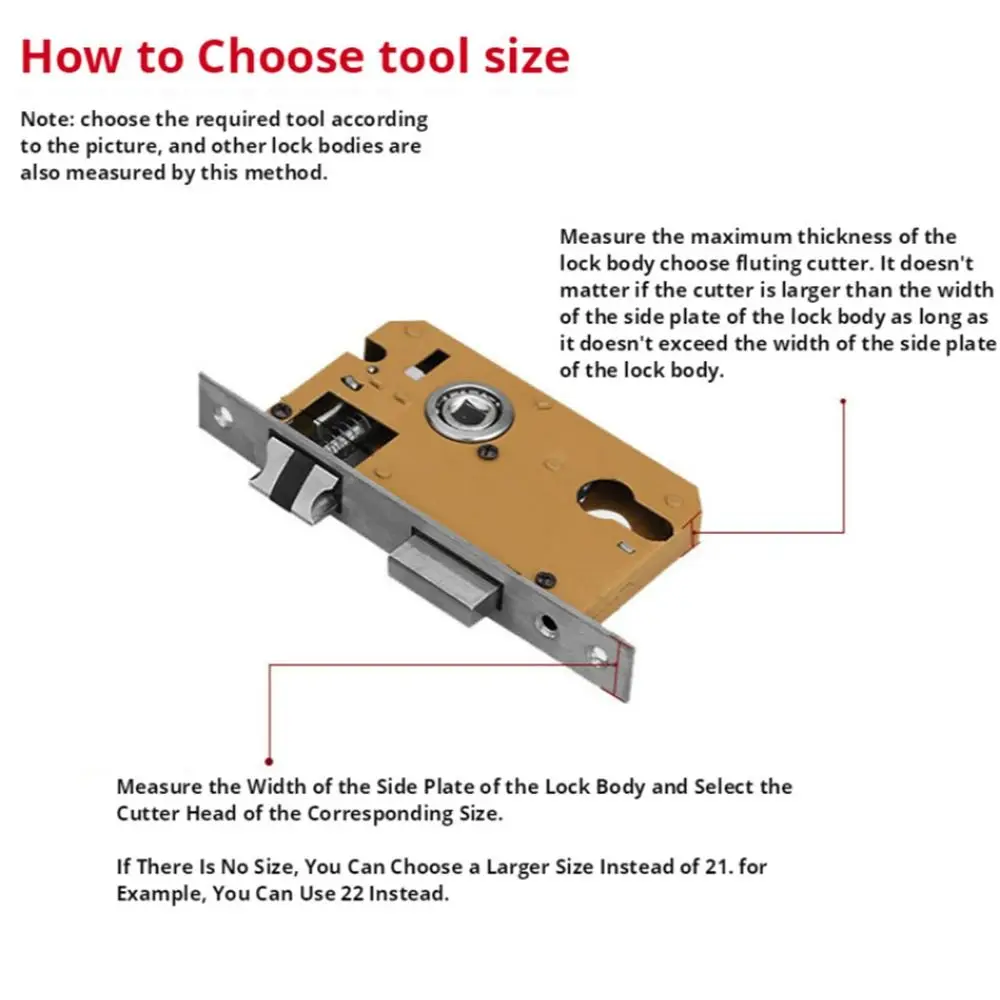 16-30mm Wooden Door Lock Slotting Cutter Screw Thread 10mm Shank CNC Bottom Cleaning Router Bit Tungsten Steel