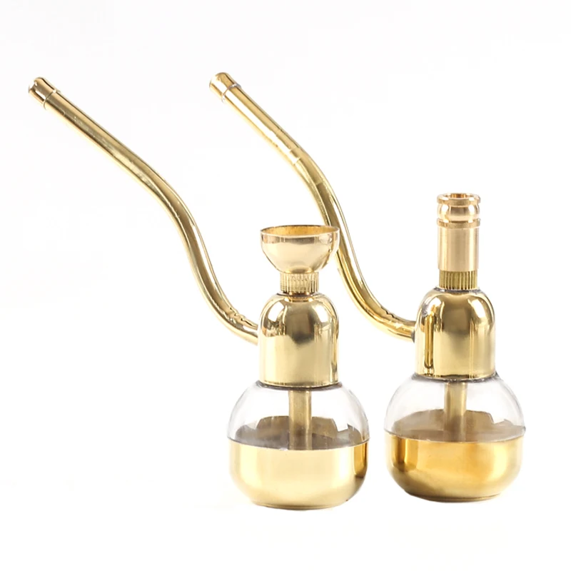 

New 1pcs 2 uses Water Smoking Pipe Mini Hookah coppery health cigarette Holder brass cigarette filter Smoke gift s524