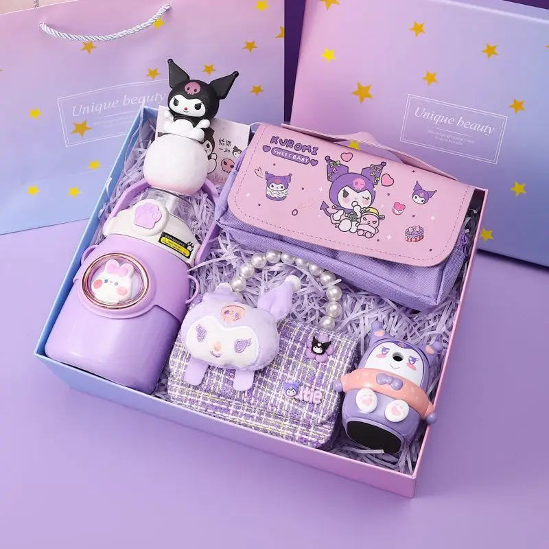 جديد سانريو كورومي وشاح قفازات جهاز تدفئة محمول كوب قارورة عازلة الشعر هوب الإبداعية عالية القيمة أنيمي الكرتون لطيف فتاة هدية عيد ميلاد مجموعة #3