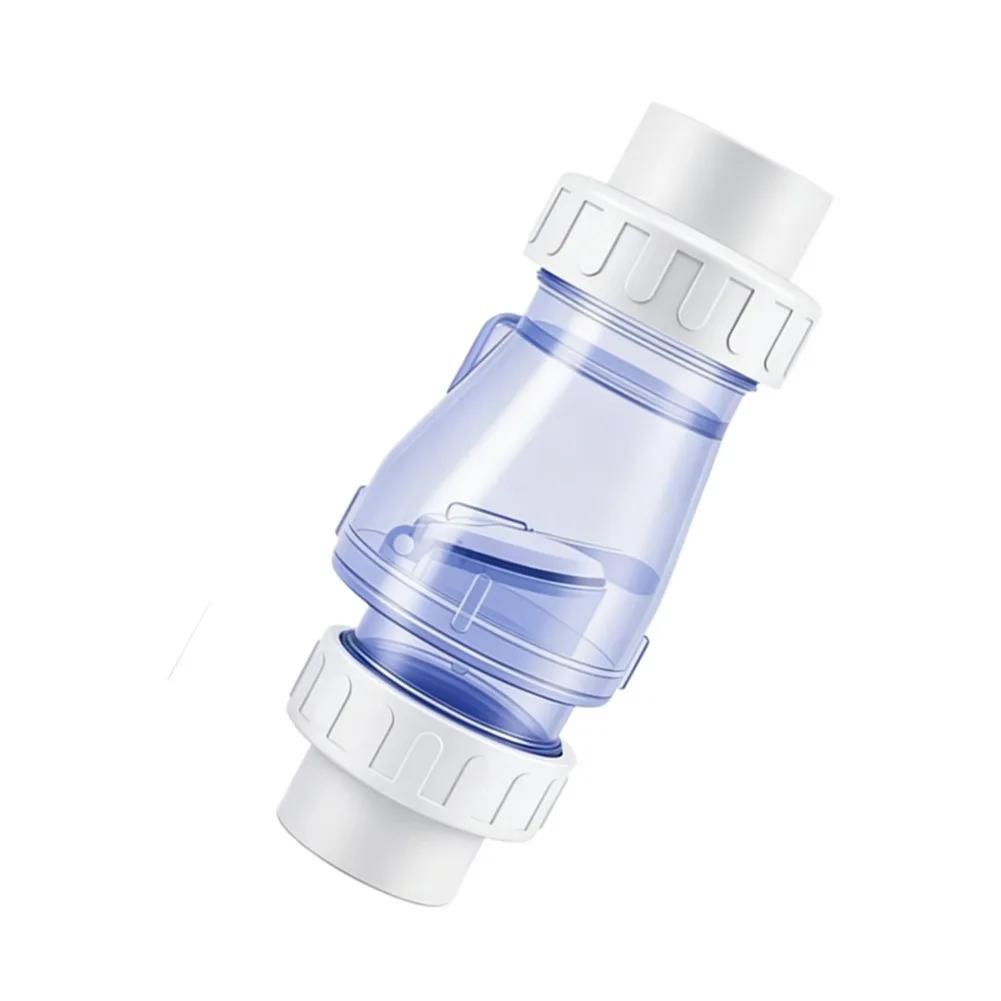 Clear PVC Check Valve Designed for Swimming for Pool Pump Outlets Fish Pond Filter Connections and Spa Heater Inlet Lines