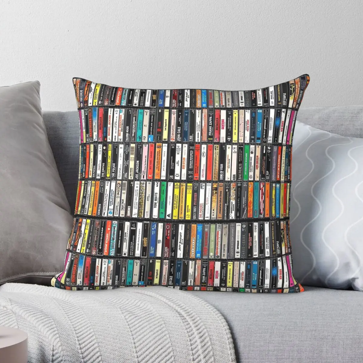 Pop Rock Audio Cassette Square Pillowcase Polyester Linen Velvet Creative Zip Decor Pillow Case Home Cushion Cover 45x45