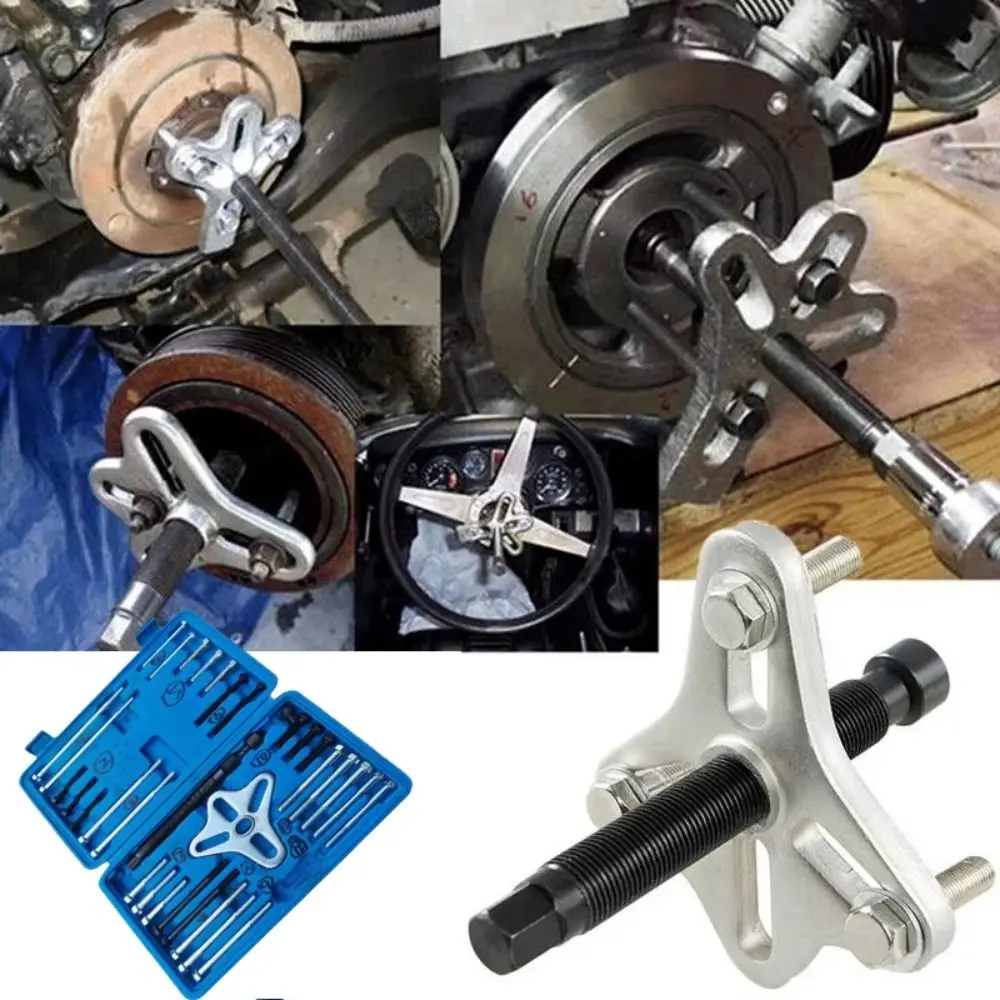 

Universal Steering Wheel Puller Kit High Hardness Harmonic Balancers Puller No Bending Crankshaft Pulleys Puller