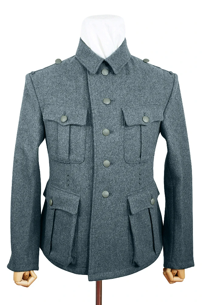 

GUWM-013 WWII German M40 Elite EM Italian Field Wool tunic Feldbluse blue green grey