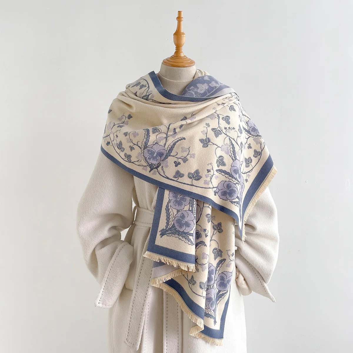 Scarf Luxury Bandana Hijab Pashmina Shawl Cashmere Wrap Elegant Multi Functional Ornament For Short Getaway Official Event
