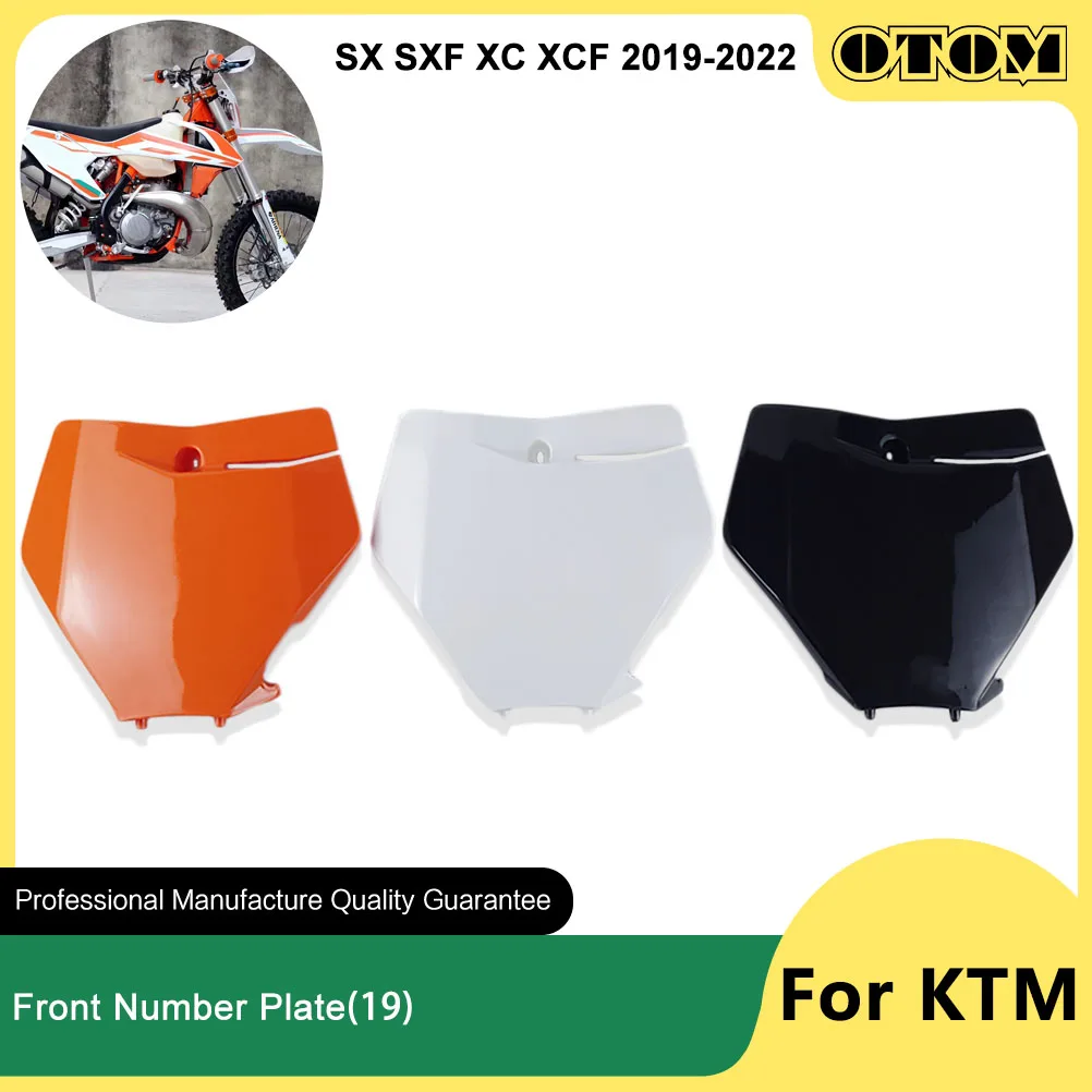 

OTOM 2019-2023 Motorcycle Front Number Plate Plastic Guard Cover Registration Holder For KTM SX SXF XC XCF 125 250 Accessories