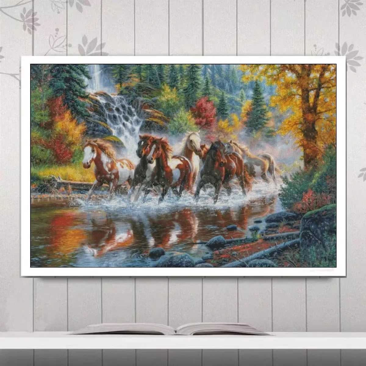 【ZZ4127- Treading Mountains and Rivers】 Stamped Cross Stitch Kit 14CT 16CT, Preprinted Fabric, Needlework Supplies