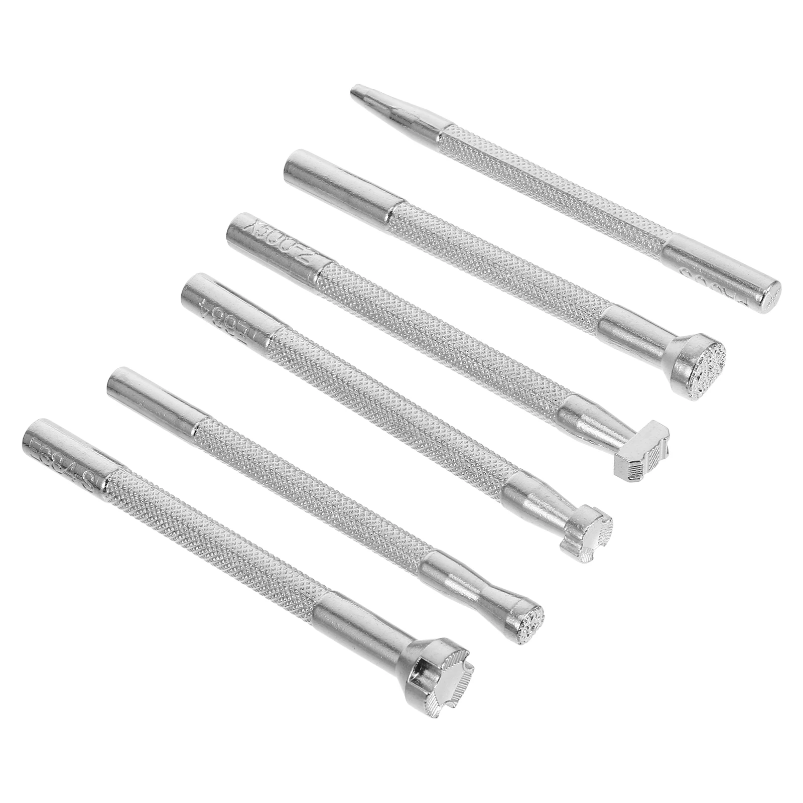 

6Pcs Working Stamping Kit Metal Alloy Embossing Tools DIY Leathercraft Saddle Wallet Belt Carving Punch Set