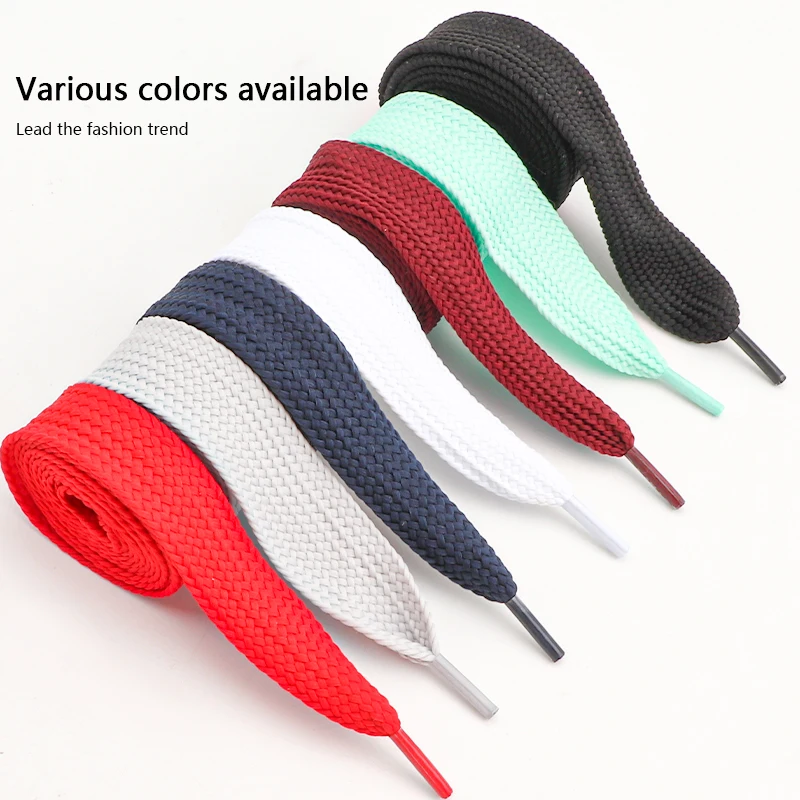 1Pair Fashion Sneakers Rope Laces 2.5cm Wider Sneaker Rubber Band For Casual Shoes Big Shoelaces Accessories 100/120/140/160CM