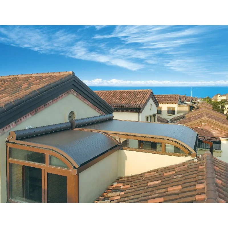 

[Factory Price] Smart Aluminum Glass Sunroom Electric Curtain Skylight Retractable Window Sun Blind Sheet Shutter Roof Roller