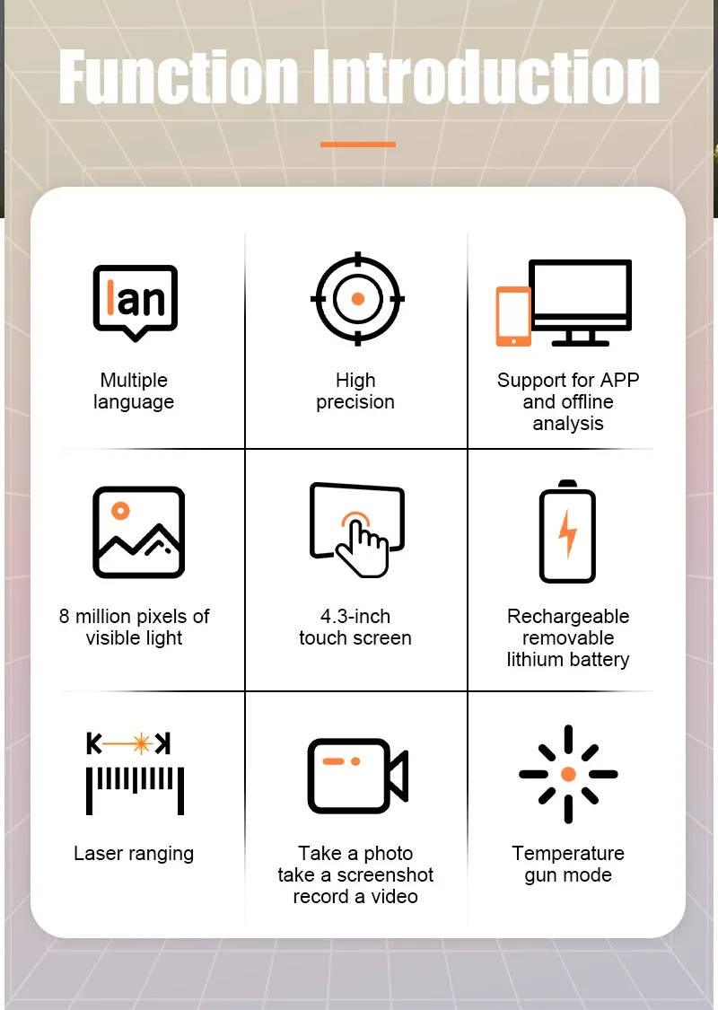 Victor 350 350A Pro IR Thermometer for Industrial Use (-20~1200°C)  Resolution 640*512 Thermal Imager With WIFI APP Data Analyze