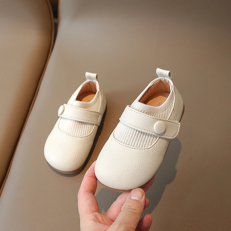 

Children Sock Shoes Breatheable 2023 Spring New Korean Style Little Girls Versatile Soft Non-slip Kids Fashion Flats for Boys PU