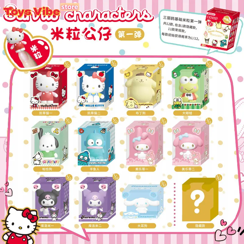 

Sanrio Characters First Series Blind Box Mini Figures Hello Kitty Kuromi My Melody Desktop Decor Collectible Toys For Anime Fans