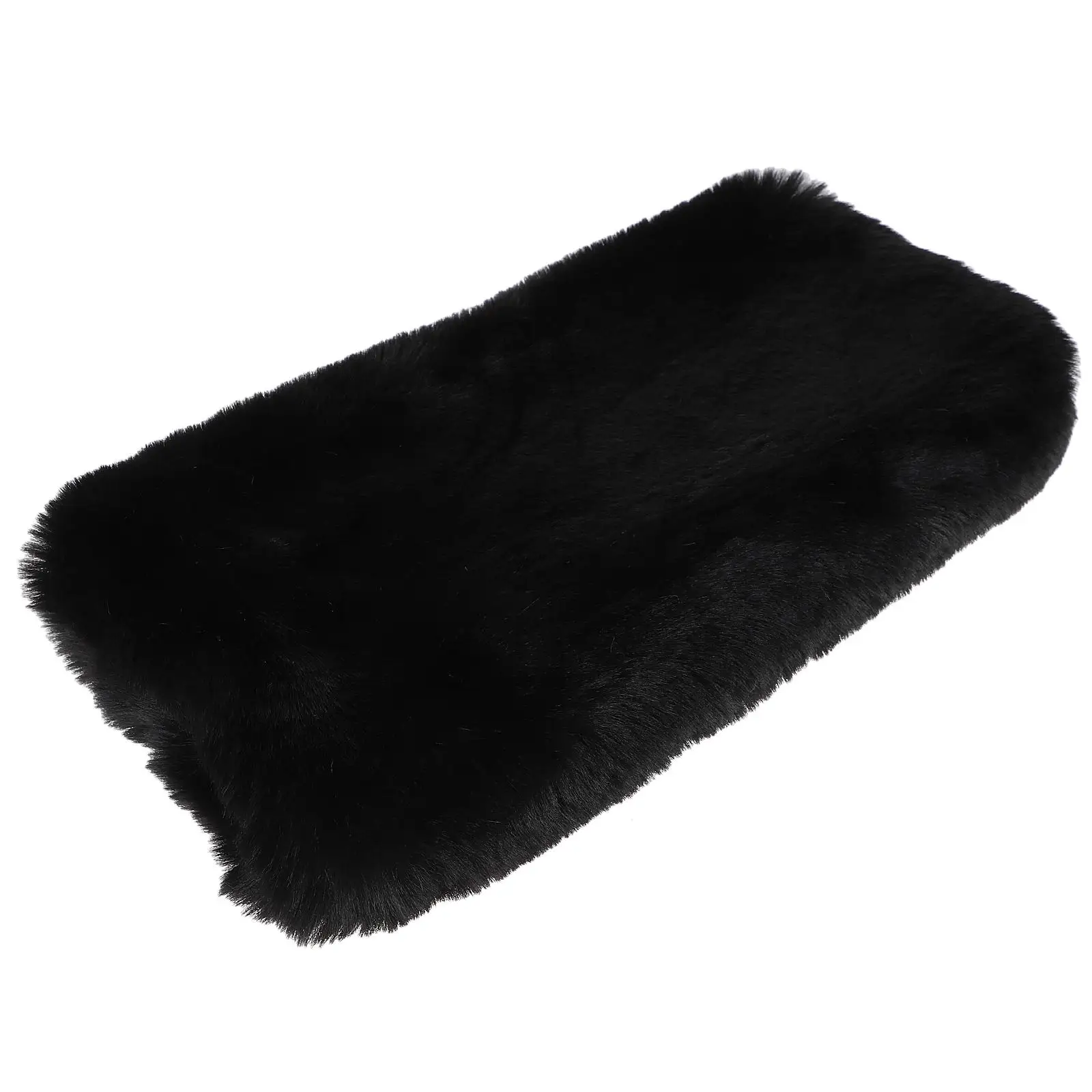 Faux Fur Hand Muffs Warm Gloves Black 13 8x7 9 Inches Anti Cold Weather Ideal for Formal Events Accessories